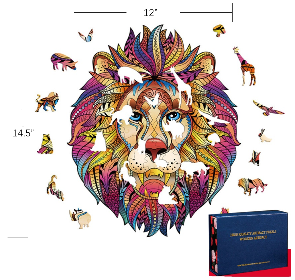 Wooden Jigsaw Puzzles- Creative Puzzle Unique Shape Animal Wooden Puzzle, Best Gift, Family Game Play Collection