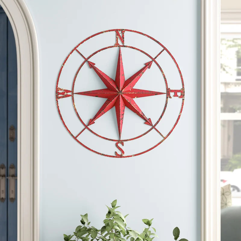 Metal Compass Wall Décor