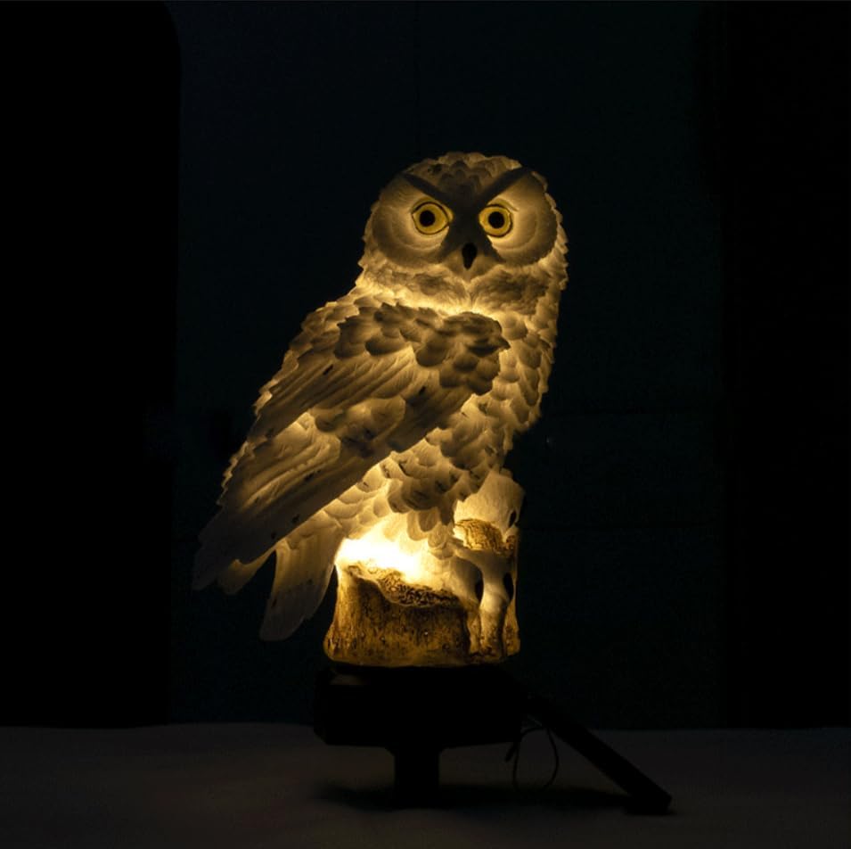 Solar Garden Light Outdoor, Owl Solar Garden Stake Light, Waterproof Warm White LED Light for Garden, Patio, Yard, Lawn, Walkway Decoration (Owl)