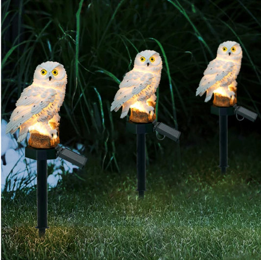 Solar Garden Light Outdoor, Owl Solar Garden Stake Light, Waterproof Warm White LED Light for Garden, Patio, Yard, Lawn, Walkway Decoration (Owl)