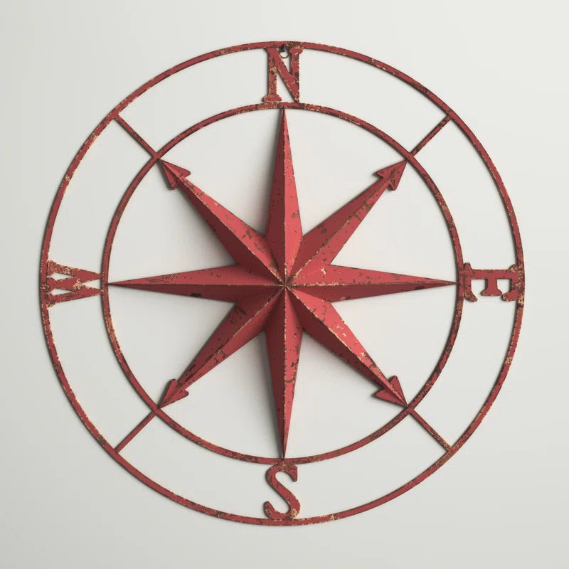 Metal Compass Wall Décor