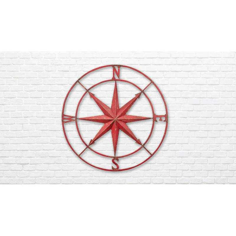 Metal Compass Wall Décor